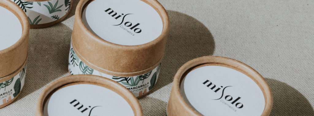 Cohesive cosmetic packaging with consistent logo and labels, a real world example for a branding package checklist.