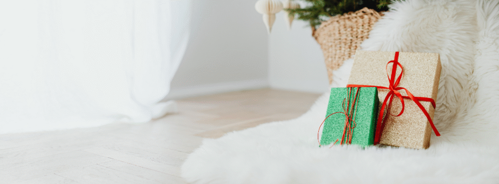 Two gifts during the holiday season showing how Get your site ready for a holiday traffic surge with BS Creative Co.'s no-BS guide to fast, actionable holiday website optimization, including speed, accessibility, and clarity for more conversions.