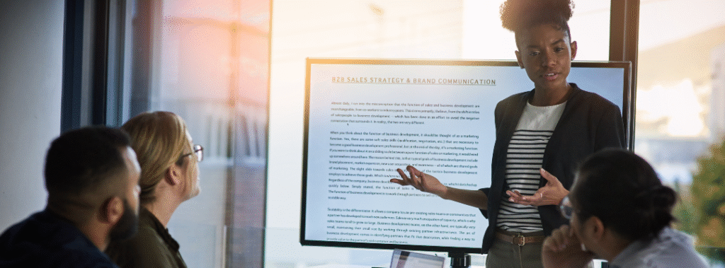 A designer presents a brand refresh for a Sacramento business.