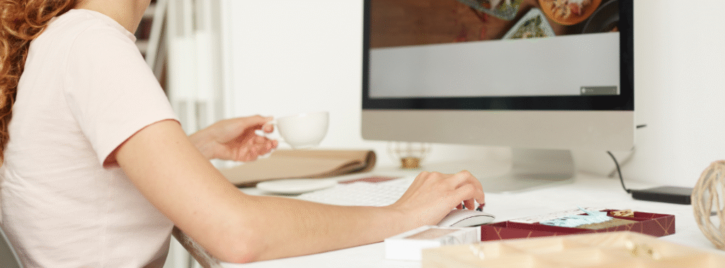 Designer working on website, illustrating how landing page frameworks tailored for Sacramento businesses are important.