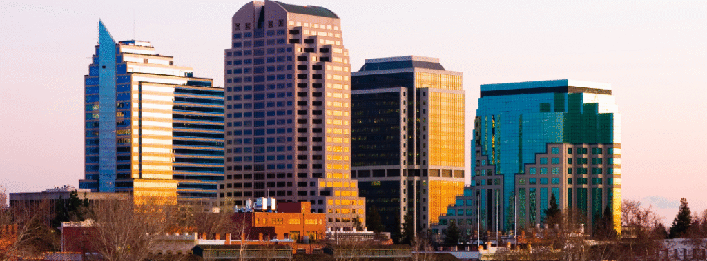 Sacramento skyline, illustrating how important local SEO strategies for Sacramento businesses is.