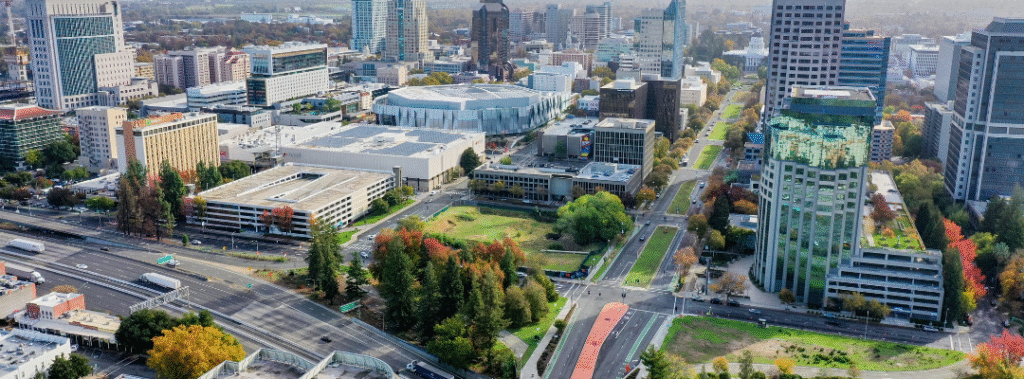 Sacramento skyline, illustrating how advanced Sacramento SEO strategies like intent clusters and winning on-page patterns.