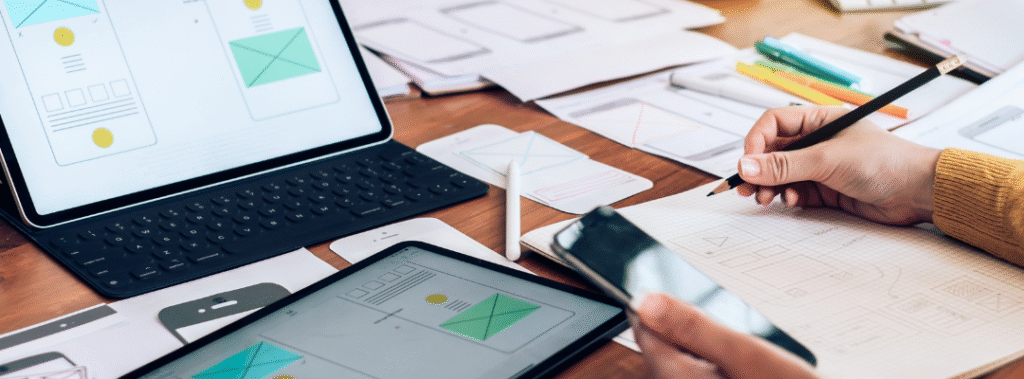 A web designer working on a Sacramento web maintenance plan.