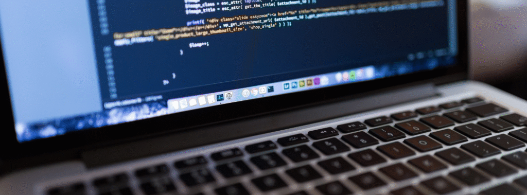 Web design code, representing website resolutions to implement in 2026.