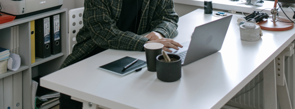 A web designer working on a site while keeping in mind 2026 web design trends.